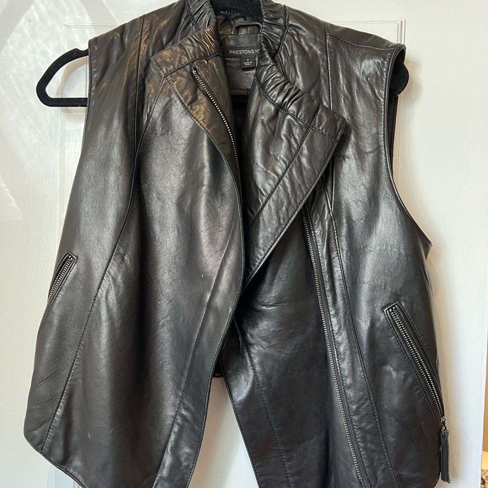 Preston & York Leather Vest, Size M